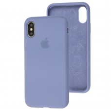 Чохол для iPhone X / Xs Silicone Full сірий / lavender gray