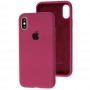 Чохол для iPhone X / Xs Silicone Full бордовий / maroon