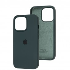 Чохол для iPhone 13 Pro Square Full silicone зелений / forest green