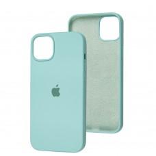 Чехол для iPhone 14 Plus Silicone Full бирюзовый / marine green  