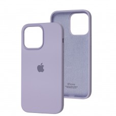 Чохол для iPhone 14 Pro Max Square Full silicone lilac cream