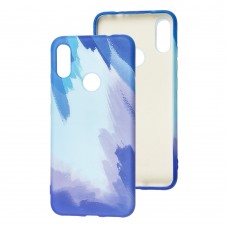 Чехол для Xiaomi Redmi Note 7 Wave Watercolor blue