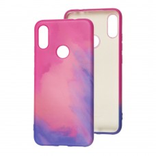 Чехол для Xiaomi Redmi Note 7 Wave Watercolor pink / purple