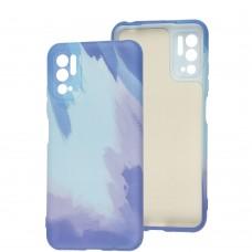 Чехол для Xiaomi Redmi Note 10 5G / Poco M3 Pro Wave Watercolor blue