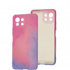 Чехол для Xiaomi Mi 11 Lite Wave Watercolor pink / purple