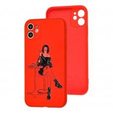 Чехол для iPhone 11 Wave Fancy girl in red room / red
