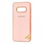 Чохол для Samsung Galaxy S10e (G970) Silicone case (TPU) рожево-золотистий