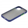 Чохол для iPhone 12 Pro Max LikGus Maxshield синій / салатовий