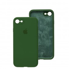 Чехол для iPhone 7 / 8 / SE20 Silicone Slim Full camera forest green