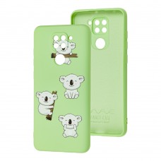 Чохол для Xiaomi Redmi Note 9 Wave Fancy koala / mint gum