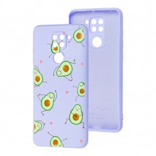 Чехол для Xiaomi Redmi Note 9 Wave Fancy avocado / light purple