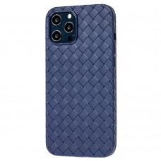 Чехол для iPhone 12 Pro Max Weaving case синий