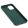 Чехол для iPhone 12 / 12 Pro Weaving case зеленый