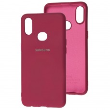 Чехол для Samsung Galaxy A10s (A107) Silicone Full бордовый / marsala