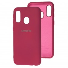 Чехол для Samsung Galaxy A40 (A405) Silicone Full бордовый / marsala