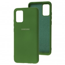 Чехол для Samsung Galaxy A02s (A025) Silicone Full зеленый / dark green
