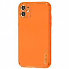 Чехол для iPhone 11 Leather Xshield orange