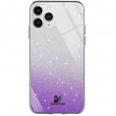 Чехол для iPhone 11 Pro Swaro glass серебристо-фиолетовый