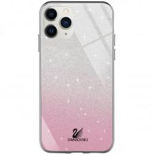 Чохол для iPhone 11 Pro Swaro glass сріблясто-рожевий