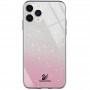 Чехол для iPhone 11 Pro Swaro glass серебристо-розовый