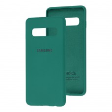 Чохол для Samsung Galaxy S10 (G973) Silicone Full темно-зелений