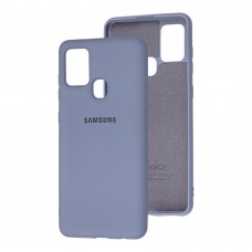 Чохол для Samsung Galaxy A21s (A217) Silicone Full лавандовий сірий