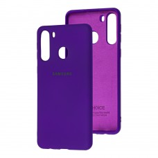 Чехол для Samsung Galaxy A21 (A215) Silicone Full фиолетовый