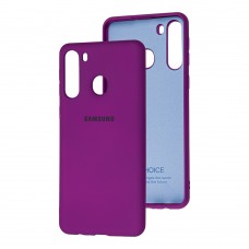 Чехол для Samsung Galaxy A21 (A215) Silicone Full сиреневый