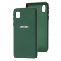 Чехол для Samsung Galaxy A01 Core (A013) Silicone Full темно-зеленый 