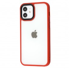 Чехол для iPhone 12 / 12 Pro Metal Buttons красный