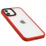 Чехол для iPhone 12 / 12 Pro Metal Buttons красный