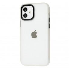 Чехол для iPhone 12 / 12 Pro Metal Buttons белый