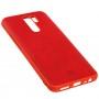 Чехол для Xiaomi Redmi 9 Leather cover красный