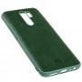 Чохол для Xiaomi Redmi 9 Leather cover зелений
