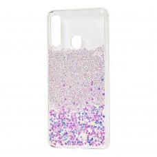 Чехол для Samsung Galaxy A20s (A207) Wave конфети светло-розовый