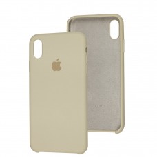 Чехол silicone case для iPhone Xs Max молочный