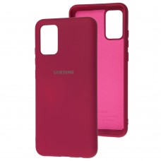 Чохол для Samsung Galaxy A02s (A025) Silicone Full бордовий / marsala