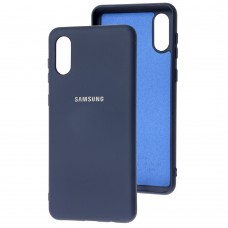 Чохол для Samsung Galaxy A02 (A022) Silicone Full темно-синій / midn blue