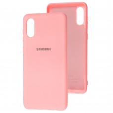 Чохол для Samsung Galaxy A02 (A022) Silicone Full рожевий / pink