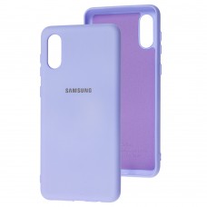 Чехол для Samsung Galaxy A02 (A022) Silicone Full сиреневый / dasheen