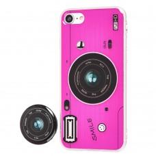 Чехол Photo Popsocket для iPhone 7 / 8 с попсокетом розовый