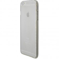 Чехол для iPhone 6 Plus силиконовый с защитой камеры серый прозрачный