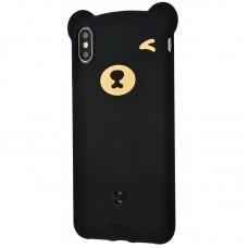 Чохол для iPhone Xr Baseus Bear silicone чорний