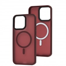 Чехол для iPhone 15 Pro Max WAVE Matte Insane MagSafe dark red