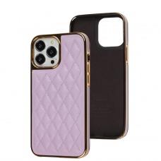 Чехол для iPhone 13 Pro Max Puloka leather case purple