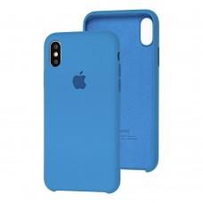 Чохол Silicone для iPhone X / Xs Premium case demin blue