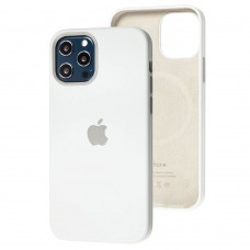Чехол для iPhone 12 Pro Max Silicone case with MagSafe and Splash Screen белый