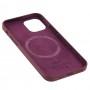 Чехол для iPhone 12 Pro Max Silicone case with MagSafe and Splash Screen plum