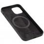 Чохол для iPhone 12/12 Pro Silicone case with MagSafe and Splash Screen чорний