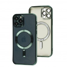 Чехол для iPhone 12 Pro Fibra Chrome MagSafe green